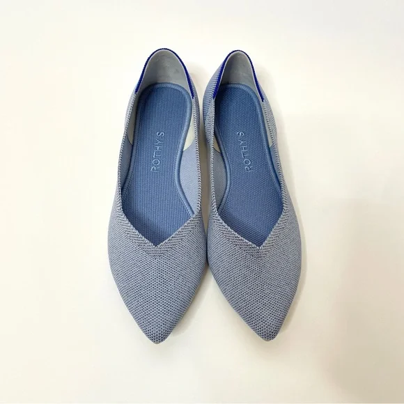 Rothy’sSomething Blue The Point Size 8.5 Pointed Toe Sparkle Blue Flats